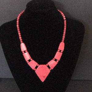 Vintage Jay King Pink Coral Statement Necklace